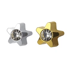 STUDEX Crystal Star Medical Earrings Ø4mm - Silver Or Gold, Sterile