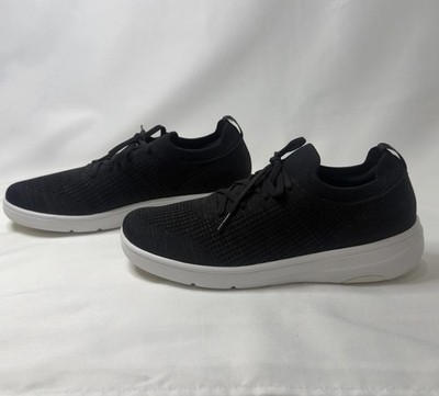 FitFlop Super-Q Knit Slip-On Laced Sneakers Women's Size 10  Black