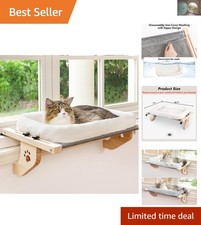 Spacious Cat Hammock Bed - Adjusts Easily, No Drilling Required, for Large Cats