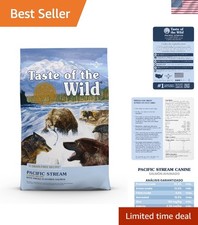 High Protein Grain-Free Dog Food with Smoked Salmon - 28lb Quality Nutrition