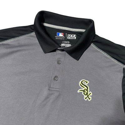 Chicago White Sox MLB Polo Shirt Mens L TX3 Cool Black Gray Genuine Merchandise￼