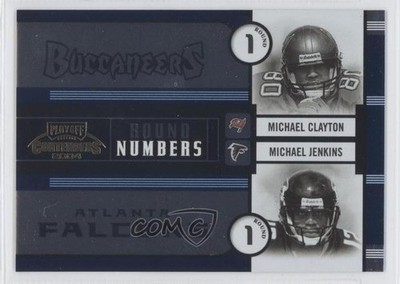 2004 Playoff Contenders Round Numbers Michael Clayton Jenkins Rookie RC 1u6