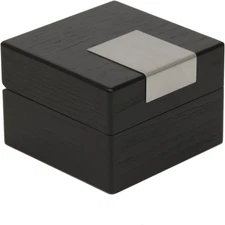 Watch Box Extra Large Watch Black Wood Finish Engravable Plate Removable Cushion