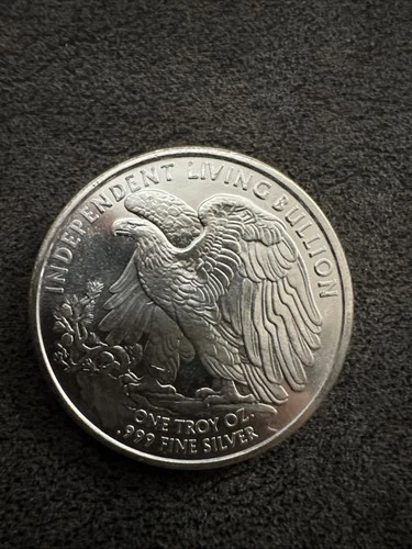 1 Troy OZ .999 Fine Silver Independent Living Bullion 30.88g Eagle, Lady Liberty