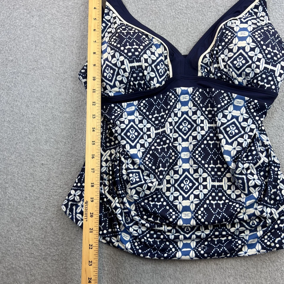 Traje de baño Tommy Bahama Tankini para mujer grande estampado geométrico Top traje de baño Foto 3 de 4