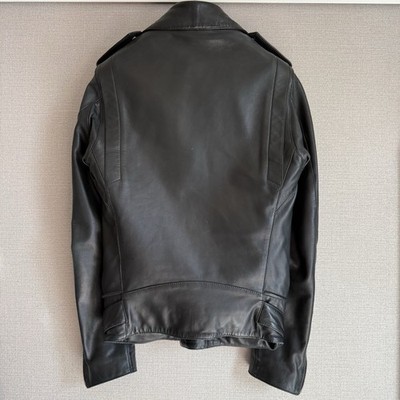 BALMAIN 10AW Lambskin Biker Leather Jacket Size 44 Decarnin Era