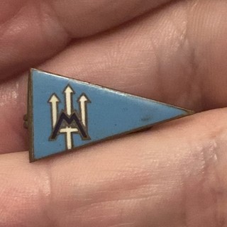 Vintage C1950s Mediterranean Club GO Member’s Pennant/Burgee Style Pin Badge