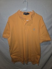 Polo Ralph Lauren Men's Orange Polo Shirt Cotton Short Sleeve Size L