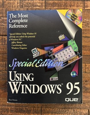 SPECIAL EDITION USING WINDOWS 95 By Ron Person  Rare book w/ cd Software