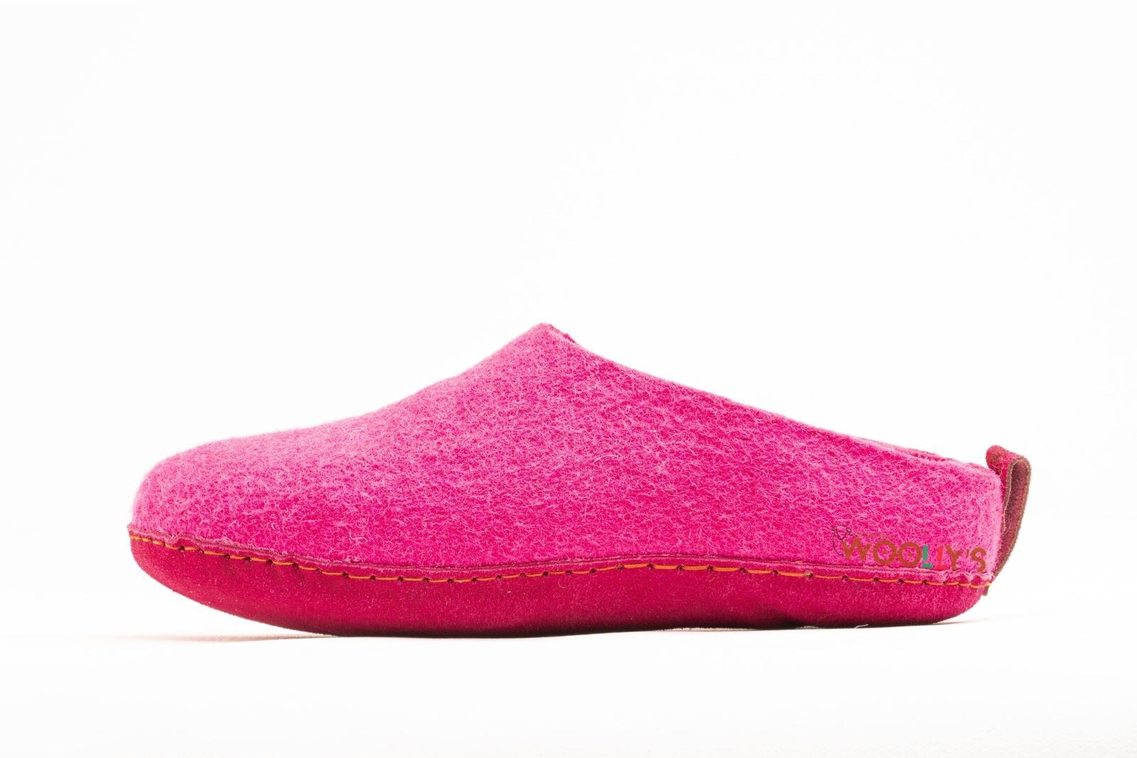 SAOLA Pantofole con tacco aperto da interno fucsia e suola in pelle comode calzature fatte a mano