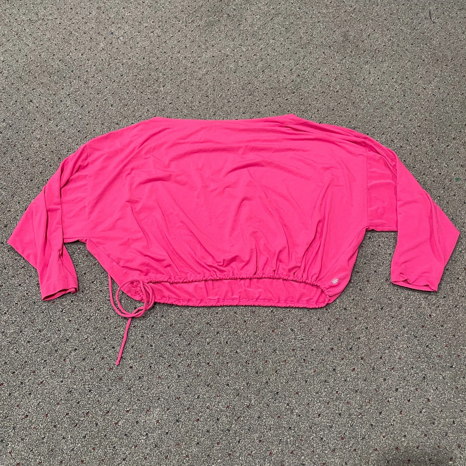 athleta cool down relaxed drawstring long sleeve shirt
