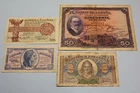 1927 1938 SECOND SPANISH REPUBLIC LOT 4 BANKNOTE SPAIN G/F