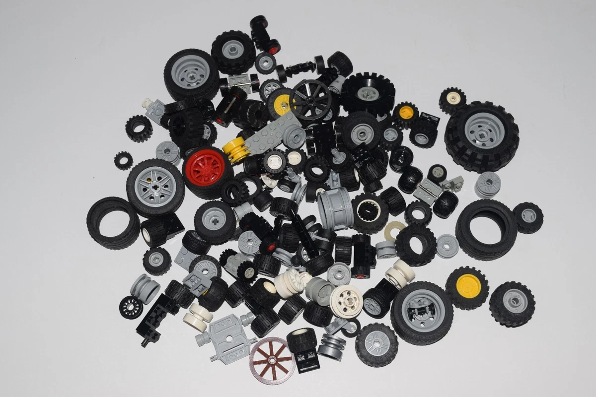 1 LBS Lego Tires Wheels Axel Car Truck Motorcycle Part City Pound Vehicle Lot 13
