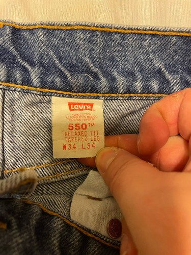 Vintage Levi's 550 Jeans Mens 34x34 Relaxed Fit 90s Tapered Leg Blue Denim USA - Picture 6 of 8