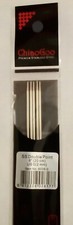 ChiaoGoo premium stainless steel double point knit needle set NEW 8 inch US 0