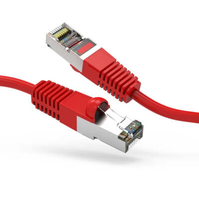 4Ft CAT5E Shielded (FTP) Ethernet Network Booted Cable Red