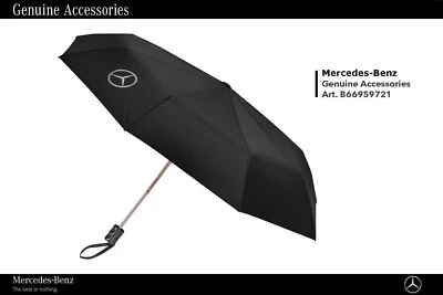 MERCEDES-BENZ ✨ MINI PORTABLE UMBRELLA BLACK 98 CM "MERCEDES BENZ" B66959721 ORIGINAL ✨