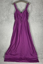 NWT Banana Republic Purple Plum Maxi Dress Sz 0 Cotton V-Neck Sundress Vacation