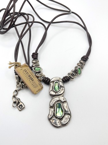 $240 UNO DE 50 Confessions Swarovski Crystal Pendant Leather Necklace BOHO NWT - Picture 18 of 18