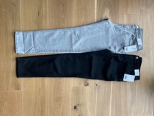Boys H M black and gray comfort fit slim jeans adjustable waistband skinny fit.