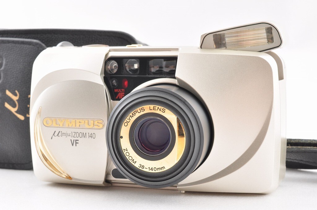 OLYMPUS μ[mju:]-ZOOM 140 VF OLYMPUS Zoom 140 VF μ mju Gold Point Shoot 35mm Film Camera