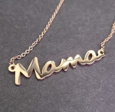 Stainless Steel Mother's Day Gift Rose Gold Tone Mama Letters Pendant Necklace