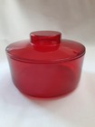 Tupperware 2062 Acrylic Ruby Red Candy Dish Stackable With Lid - Used — photo 1