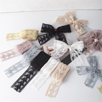 1 Yard Netz Blume Spitze Borte Band DIY Handwerk Schleife Haar Zubehör 4cm Breit