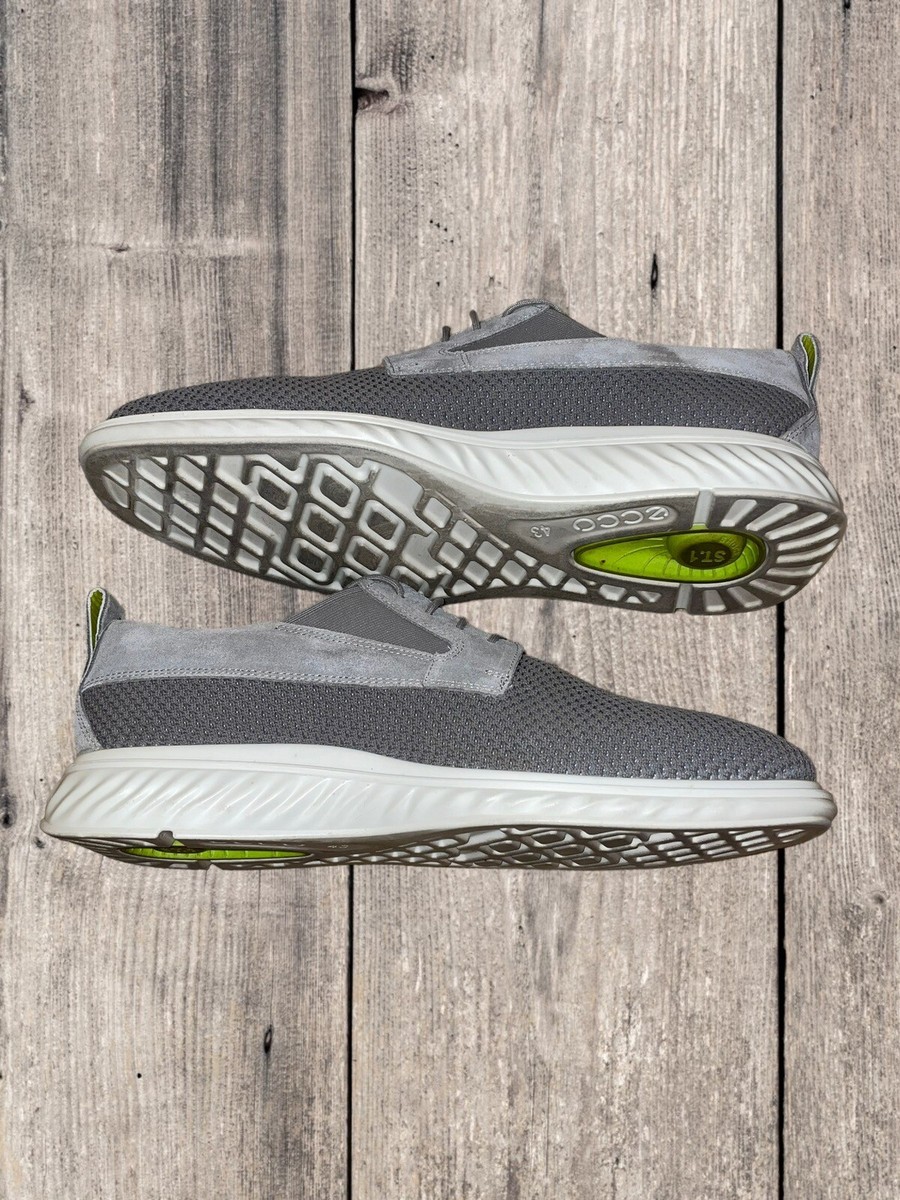 Ecco Mens St. 1 Hybrid Lite Gray Mesh Summer Derby Oxford  display picture 1
