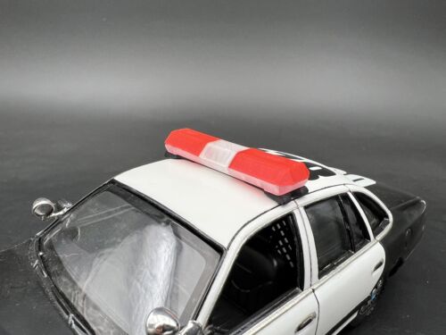 1/24 25 Scale Clear Red Code 3 MX7000 Lightbar Internal Lens Police Sheriff Fire - Picture 10 of 10