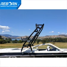 Reborn LaunchX Wakeboard Tower UV Resist Black Coated Fast Install & Fold Down 