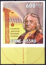Guinea Bissau 2009 MNH Imperf, Newton, Physicist, Mathematician, Astronomer