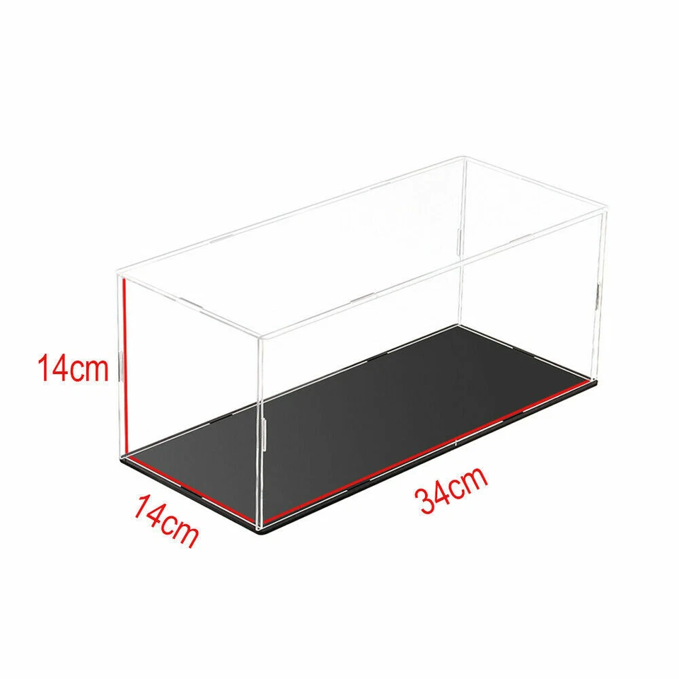 34*14*14CM Acrylic Display Base Dust-proof Box Transparent For Car Anime Toy - Image 3 of 4