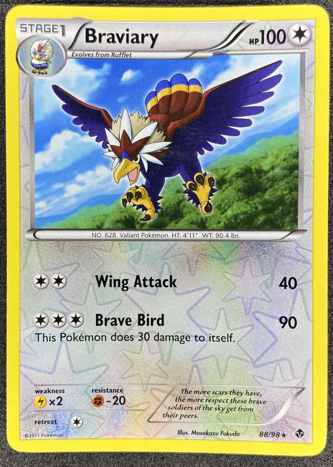Pokémon Braviary Reverse Holo 88/98 EPO Emerging Powers NM