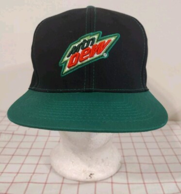 Mountain Mtn Dew Logo Cap Hat Green Adjustable Snapback