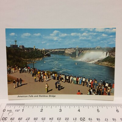 Postcard Canada Ontario Niagara American Falls Rainbow Bridge 