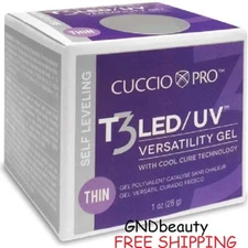 Cuccio T3 LED UV Self-leveling Versatility Cool Cure Nail Gel 1 oz 