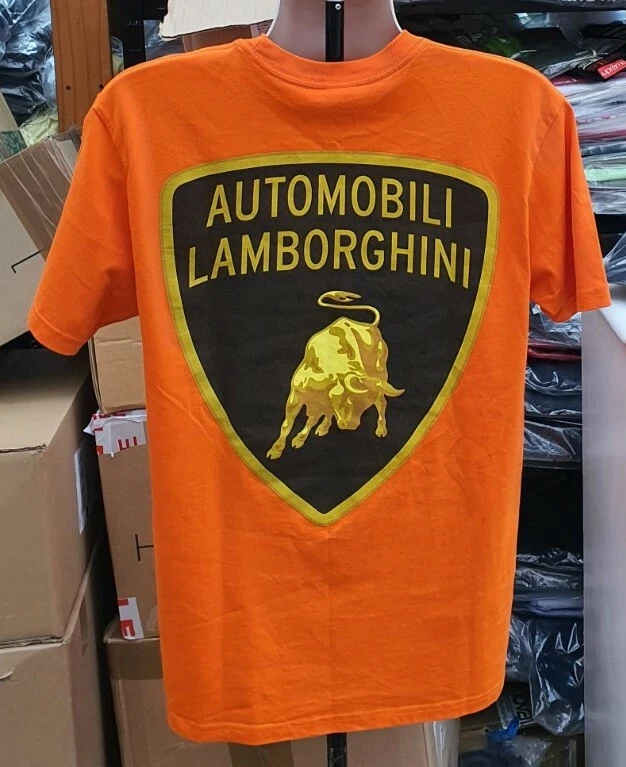 T shirt SS20 Supreme Automobili Lamborghini taille M orange moyen Bull