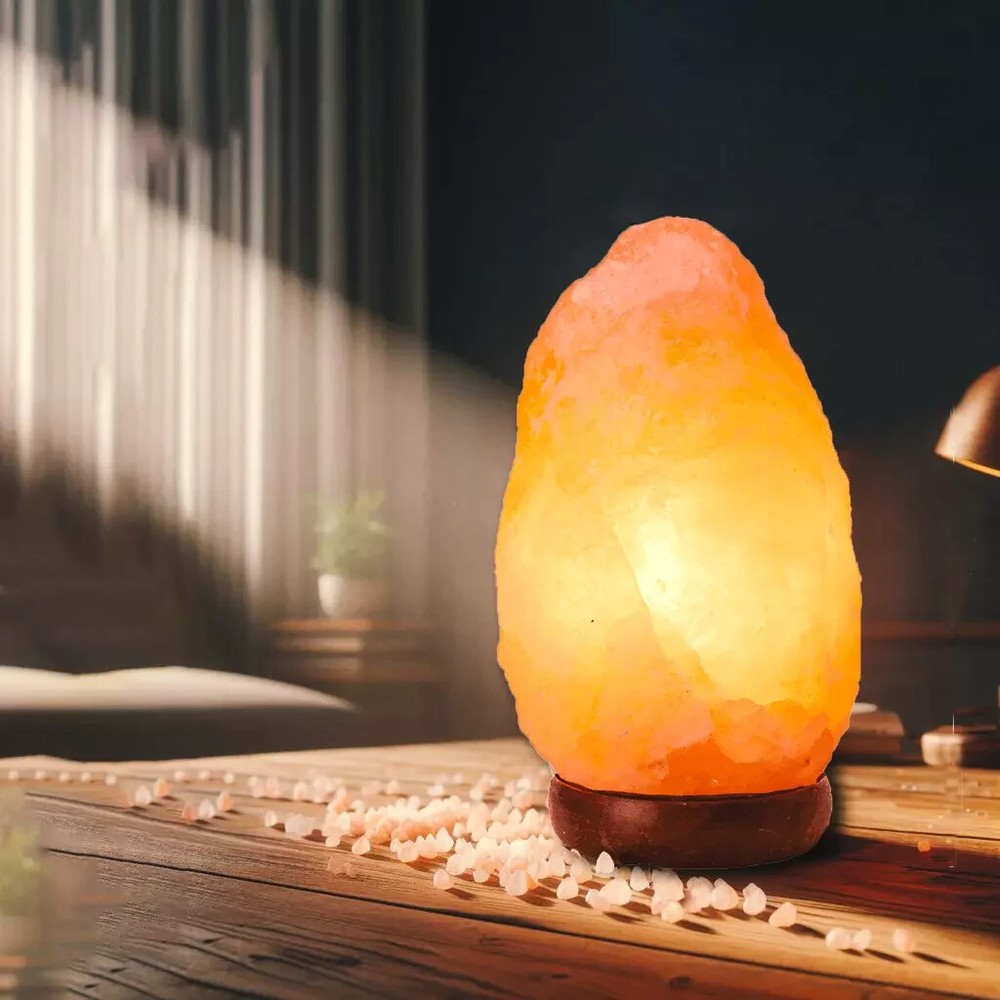 Natural Himalayan Salt Lamp Air Purifier Pack of 2 with USB Night Light at Low Cost