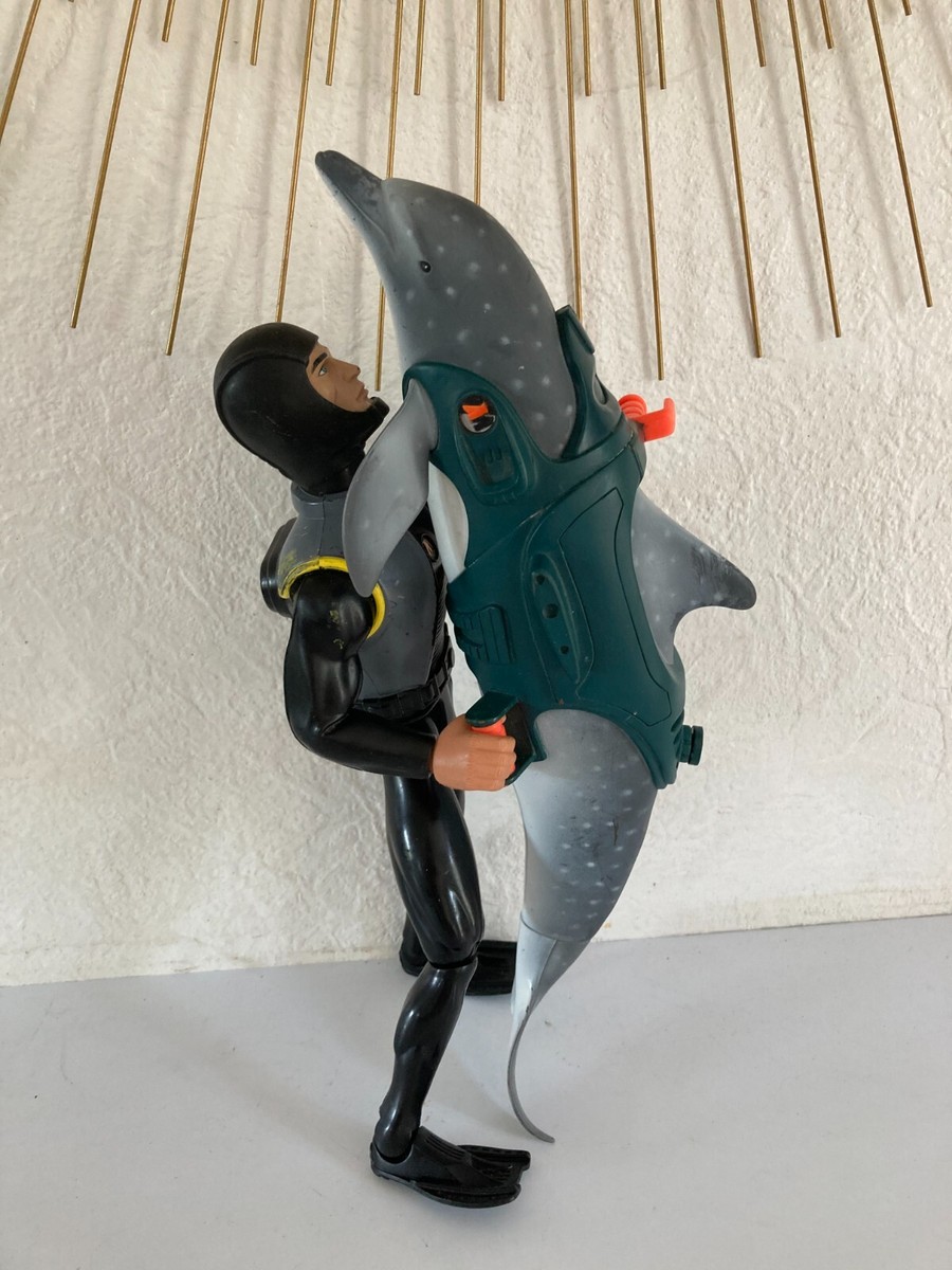 Figurine Action Man Plongeur Et Requin – Hasbro 1999, 33 Cm
