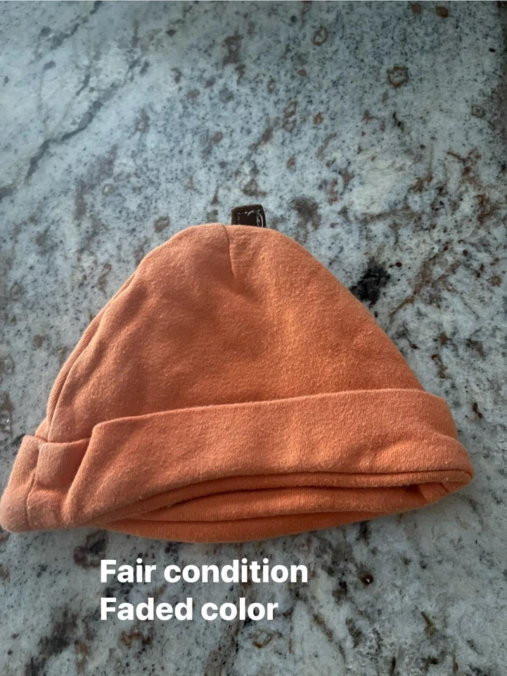 Miniwear Halloween Naranja Calabaza Bebé Gorro Sombrero 0/3 Meses Color Desteñido ~ Usado Foto 3 de 4