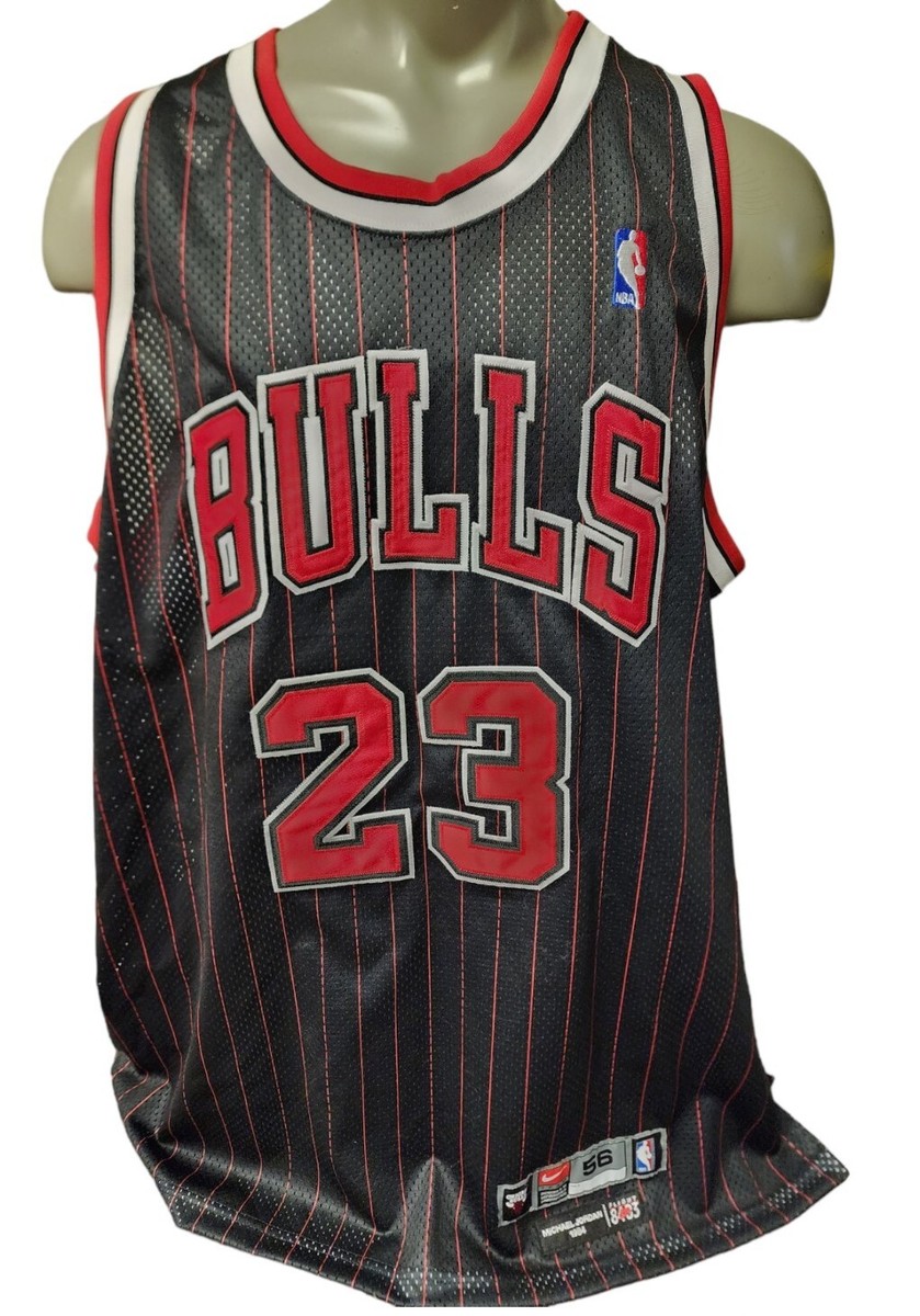 Chicago Bulls 23 Michael Jordan 1984 Nike Flight 56 3XL Black