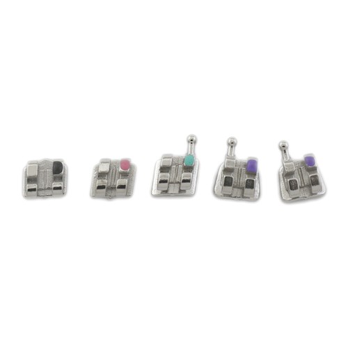 Brackets metálicos de ortodoncia dental Roth 022 ortodoncia brackets 345 gancho monobloque - Imagen 3 de 43