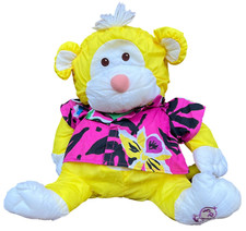 VTG Fisher-Price 1987 Yellow Stuffed Puffalump Monkey Toy Wild Animal