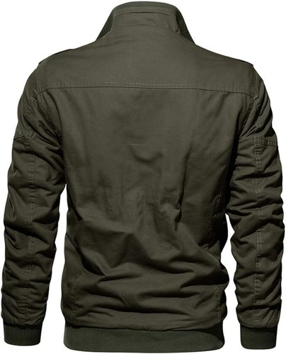 Men's Winter Jacket Thick Thermal Fleece Lined Coat Work Cargo Jacket for Men - Picture 27 of 30