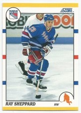 RAY SHEPPARD 1990-91 SCORE ROOKIE TRADED CARD NEAR MINT+ CONDITION