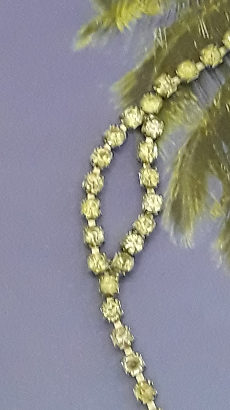 Statement Silver Tone Clear Rhinestone Chain Belt… - image 7