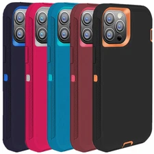 For iPhone 12 Mini 12 Pro Max Shockproof Defender Hard Case Cover W/Screen +Clip