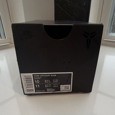 Nike Kobe Offcourt Slide Sandals Black Leather Men s US 10 EU 44 IF2870-001
