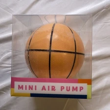 Basketball Shaped Mini Air Pump for Filling Balloons. Brand New.